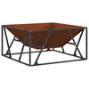 vidaXL Braise Marron 80 x 80 x 40 cm Acier patin&eacute;