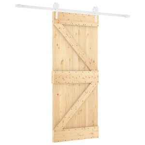 vidaXL Porte coulissante 80 x 210 cm Bois de pin massif