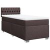 vidaXL Sommier &agrave; lattes de lit avec matelas Marron fonc&eacute; 90x200 cm