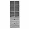 vidaXL Haut Armoire avec tiroir Gris Sonoma 45,5 x 34 x 127 cm