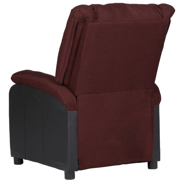 vidaXL Fauteuil de massage Violet Similicuir et tissu