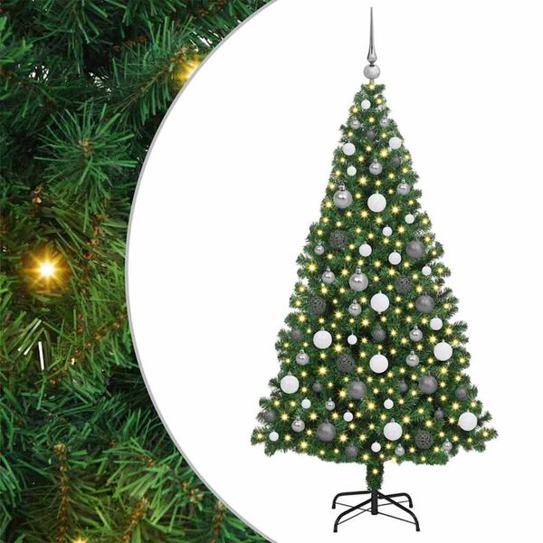 vidaXL Sapin de No&euml;l artificiel Vert 180 cm PVC, Acier et Plastique