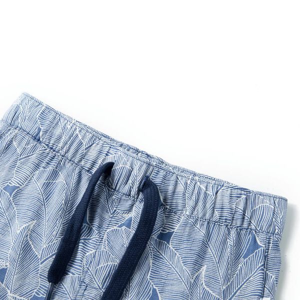 Short pour enfants avec cordon de serrage bleu foncé 128