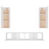 vidaXL Ensemble de meubles TV 4 pcs Blanc Bois d'ing&eacute;nierie