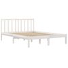 vidaXL Cadre de lit sans matelas blanc bois de pin massif 120x190 cm