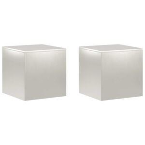 vidaXL Support de Plante 2 pcs Argent&eacute; 40 x 40 x 40 cm Acier
