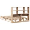 vidaXL Lit biblioth&egrave;que sans matelas 140x190 cm bois massif