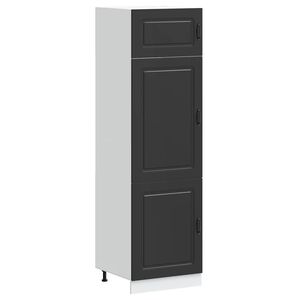 vidaXL Armoire de cuisine Kalmar noir bois d'ing&eacute;nierie