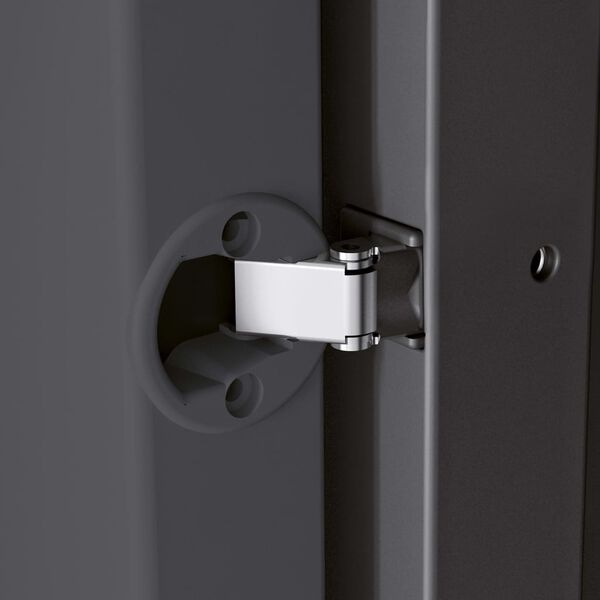 Keter Armoire de rangement basse Garage XL Noir et argenté 99 cm