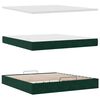 VidaXL Cadre de lit ottoman avec matelas vert fonc&eacute; 180x200cm velours