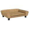 vidaXL Lit pour chien marron 70x48x22 cm velours