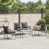 vidaXL Ensemble de meubles de jardin 4 pcs Noir et anthracite