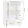 vidaXL Buffet haut blanc 69,5x31x115 cm bois d'ingénierie