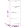 vidaXL Armoire à chaussure Blanc brillant 59x17x150 cm Bois ingénierie