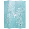 vidaXL Cloison de s&eacute;paration pliable 160 x 170 cm Papillon Bleu