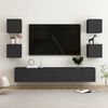 vidaXL Ensemble de meubles TV 7 pcs Noir Bois d'ing&eacute;nierie