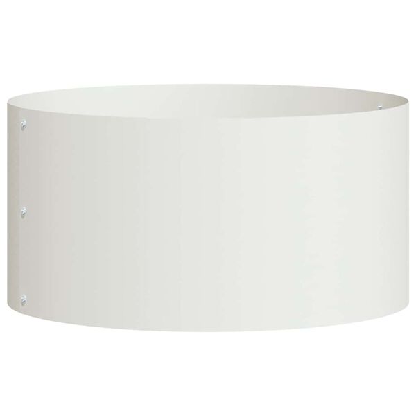 vidaXL Cache-pot de jardin Blanc 40 x 40 x 20 cm Acier