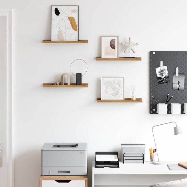 vidaXL &Eacute;tag&egrave;re Murale 4 pcs Marron 40 x 9 x 3 cm Bois d'ing&eacute;nierie