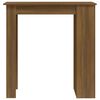 vidaXL Table de bar et rangement ch&ecirc;ne marron bois d'ing&eacute;nierie