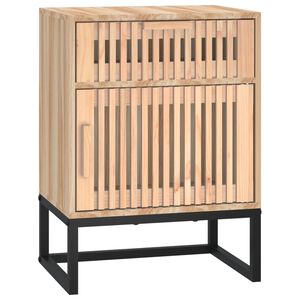 vidaXL Table de chevet 40x30x55,5 cm bois d&rsquo;ing&eacute;nierie et fer