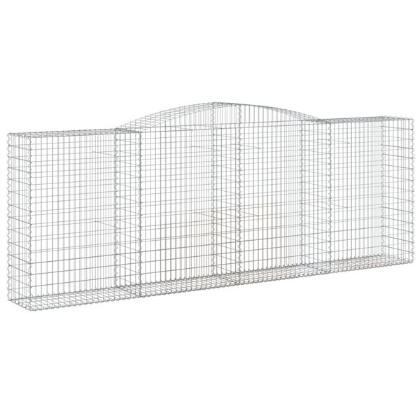 vidaXL Paniers à gabions arqués 25 pcs 400x50x140/160 cm Fer galvanisé