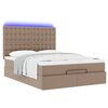 VidaXL Cadre de lit ottoman et matelas cappuccino 140x190cm similicuir
