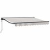 vidaXL Auvent r&eacute;tractable Gris clair et blanc 3 x 2,5 m