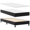 vidaXL Lit &agrave; ressorts avec matelas Noir 90 x 200 cm Simili cuir