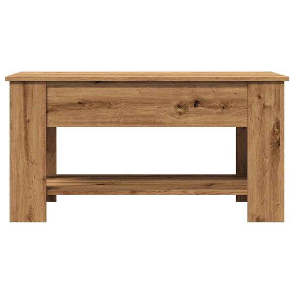 vidaXL Table basse ch&ecirc;ne artisanal 101x49x52 cm bois d'ing&eacute;nierie