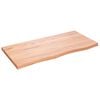 vidaXL Comptoir de salle de bain marron 100x50x(2-4) cm bois trait&eacute;