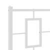 vidaXL T&ecirc;te de lit de remplacement m&eacute;tal blanc 80 cm