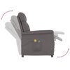 vidaXL Fauteuil de massage &eacute;lectrique Gris Similicuir