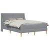 vidaXL Cadre de lit avec matelas Gris clair 140 x 200 cm Polyester