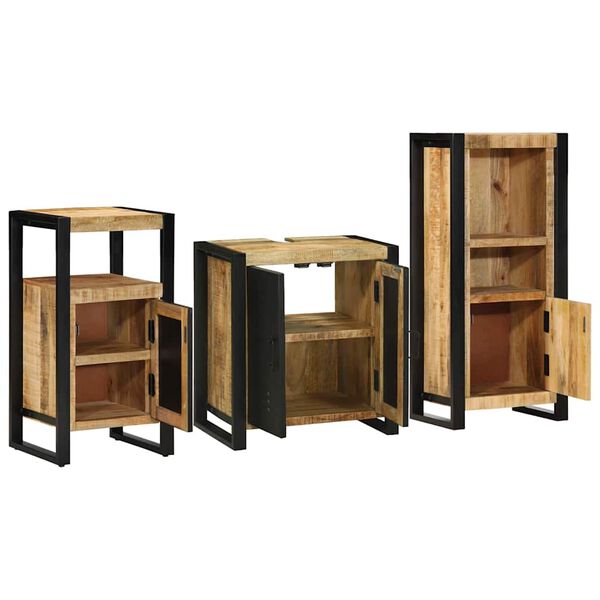 vidaXL Ensemble de mobilier de salle de bain avec tiroir 3 pcs