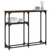 vidaXL Table console ch&ecirc;ne marron 90x22,5x75 cm bois d'ing&eacute;nierie