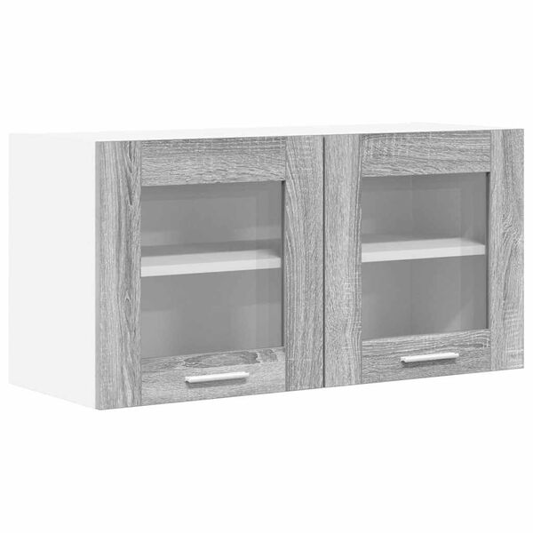 vidaXL Armoire suspendue Gris Sonoma et Blanc 80 x 31 x 40 cm