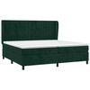 vidaXL Sommier &agrave; lattes de lit et matelas Vert fonc&eacute; 200x200cm Velours