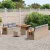 vidaXL Ensemble de canap&eacute; de jardin 13 pcs Beige et Gris clair