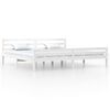 vidaXL Cadre de lit sans matelas blanc bois massif 180x200 cm