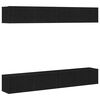 vidaXL Ensemble meuble TV 4 pc Ch&ecirc;ne noir Bois d'ing&eacute;nierie