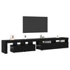 vidaXL Meuble TV 2 pcs Chêne noir 260 x 37 x 40 cm Bois d'ingénierie