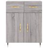 vidaXL Buffet haut Sonoma gris 69,5x34x180 cm Bois d'ingénierie