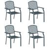 vidaXL Chaise de jardin 4 pcs Anthracite 56 x 65 x 89 cm Acier