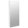 vidaXL Armoire &agrave; bijoux avec miroir et &eacute;clairage LED mural blanc