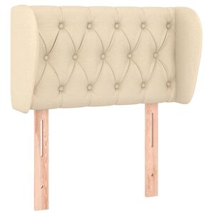 vidaXL T&ecirc;te de lit avec oreilles Cr&egrave;me 83x23x78/88 cm Tissu