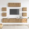 vidaXL Ensemble de meuble TV mural 7 pcs ch&ecirc;ne artisanal