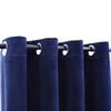 vidaXL Rideaux occultants et anneaux 2pcs Velours Bleu fonc&eacute; 140x175cm