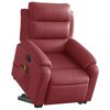 vidaXL Fauteuil inclinable de massage Rouge bordeaux Similicuir
