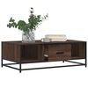 vidaXL Table basse ch&ecirc;ne marron 100x57x35cm bois d'ing&eacute;nierie et m&eacute;tal