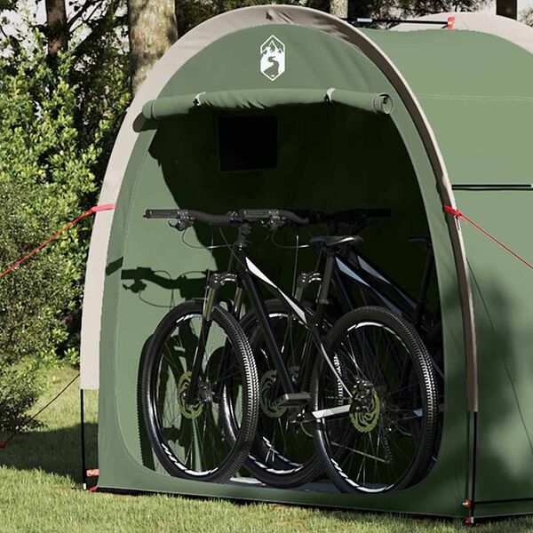 vidaXL Tente de rangement pour vélos avec toit Vert 210 x 90 x 174 cm